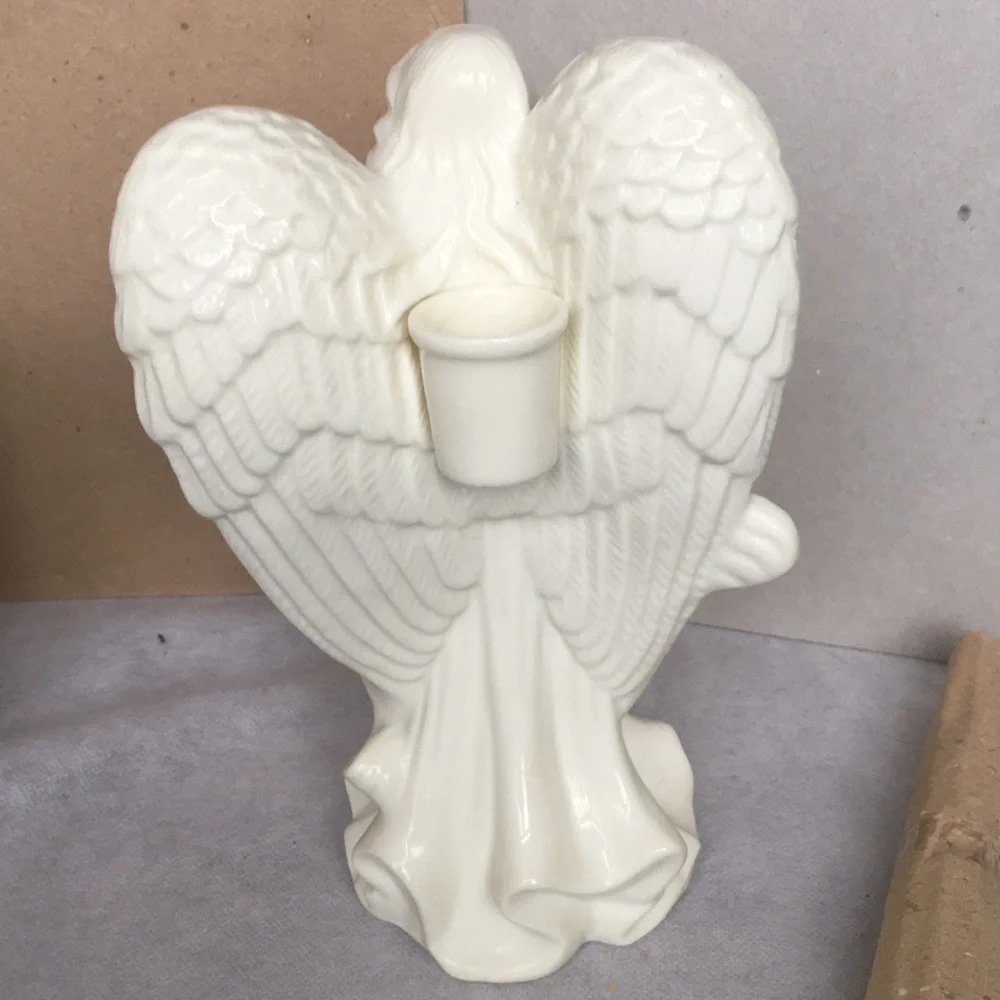 NWOT Guardian Angel Porcelain Candle Holder - Picture 3 of 7